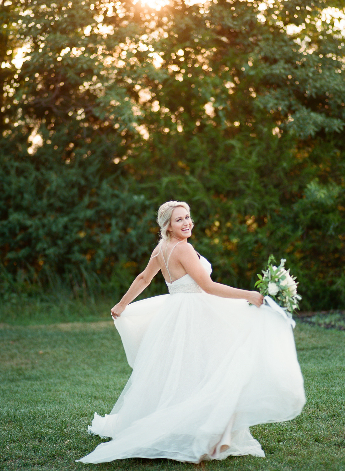 St. Louis bridal session at sunset, Norman's Bridal