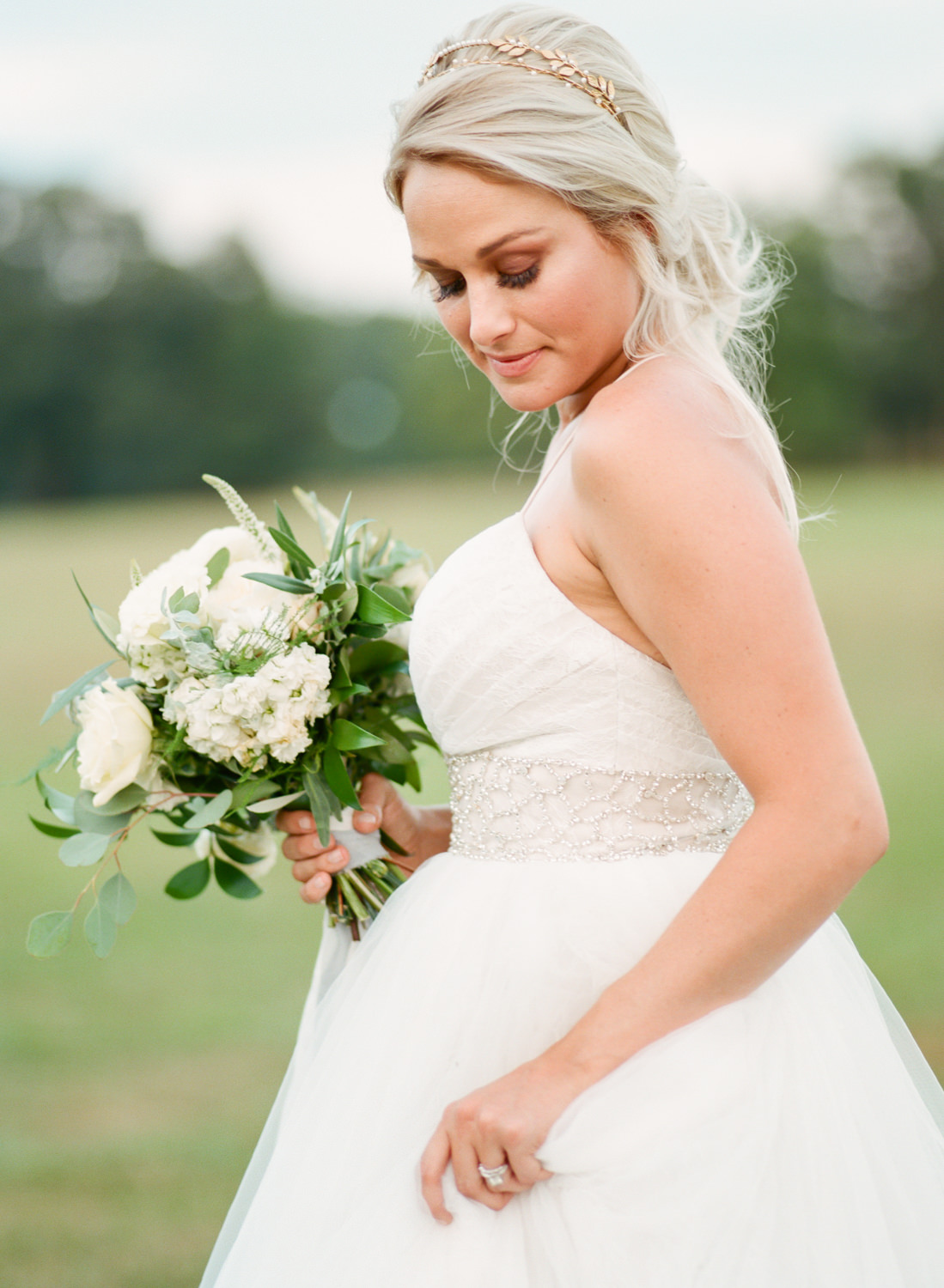 He Loves Me Flowers, St. Louis fine art bridal session, Erica Robnett Photography