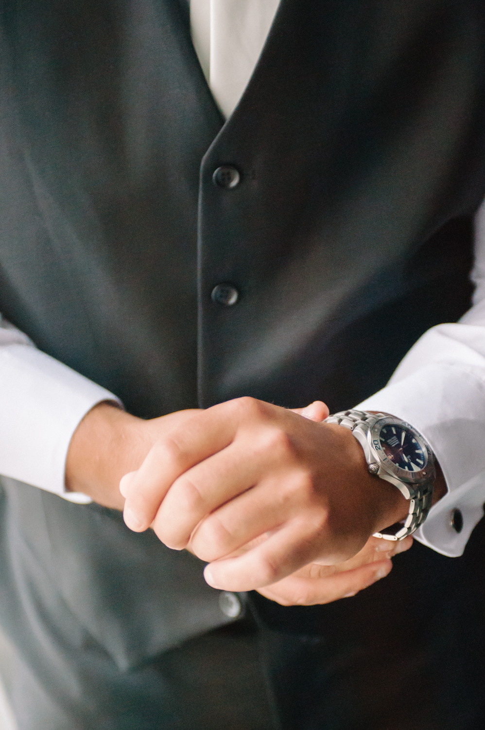 Detail of groom's watch, Chicago wedding photographer Erica Robnett Photography