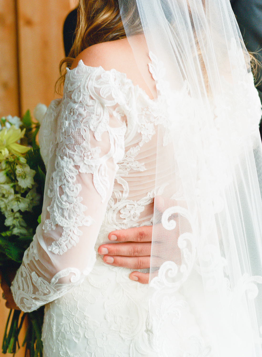 Lace Mimi's bridal gown, St. Louis fine art film wedding photographer Erica Robnett Photography