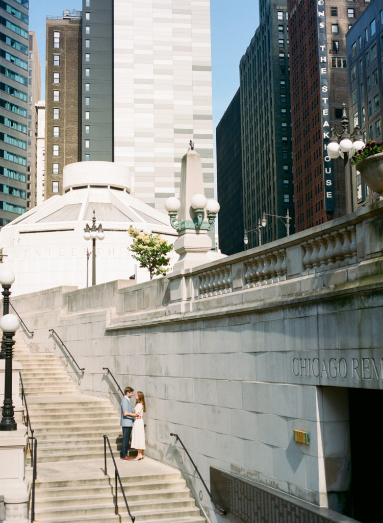 Chicago Fine Art Film Wedding Photographer Erica Robnett Photography; Chicago Riverwalk
