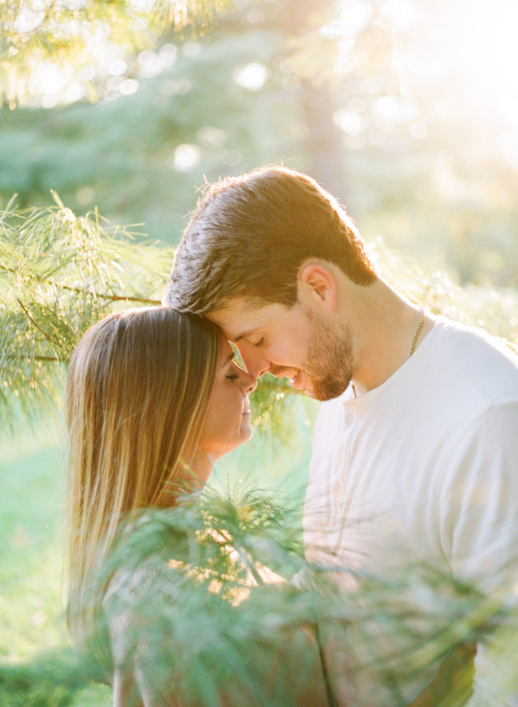 Sunset engagement session at Queeny Park; St. Louis fine art wedding photographer Erica Robnett Photography