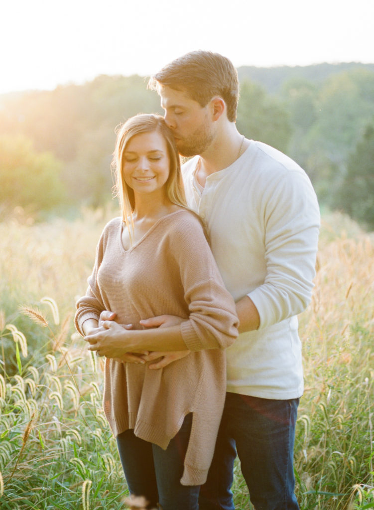 Sunset engagement session at Queeny Park; St. Louis fine art wedding photographer Erica Robnett Photography