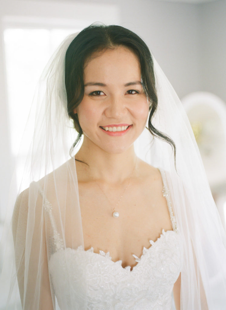 Bridal portrait at Defiance Ridge Vineyards; St. Louis fine art film wedding photographer Erica Robnett Photography