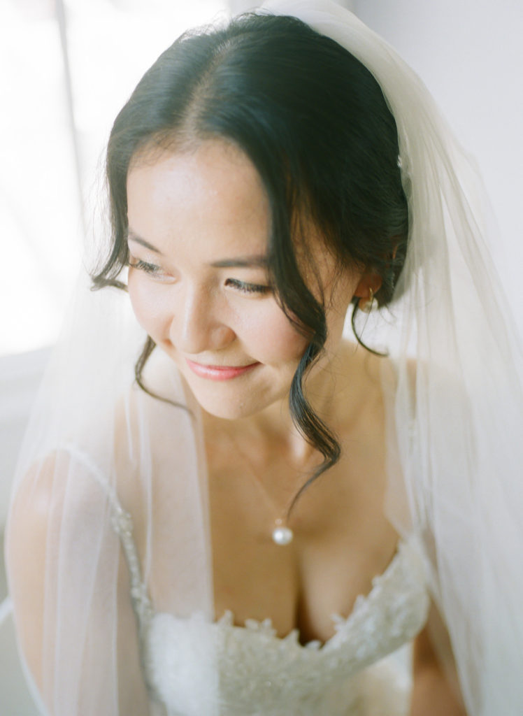 Bridal portrait at Defiance Ridge Vineyards; St. Louis fine art film wedding photographer Erica Robnett Photography