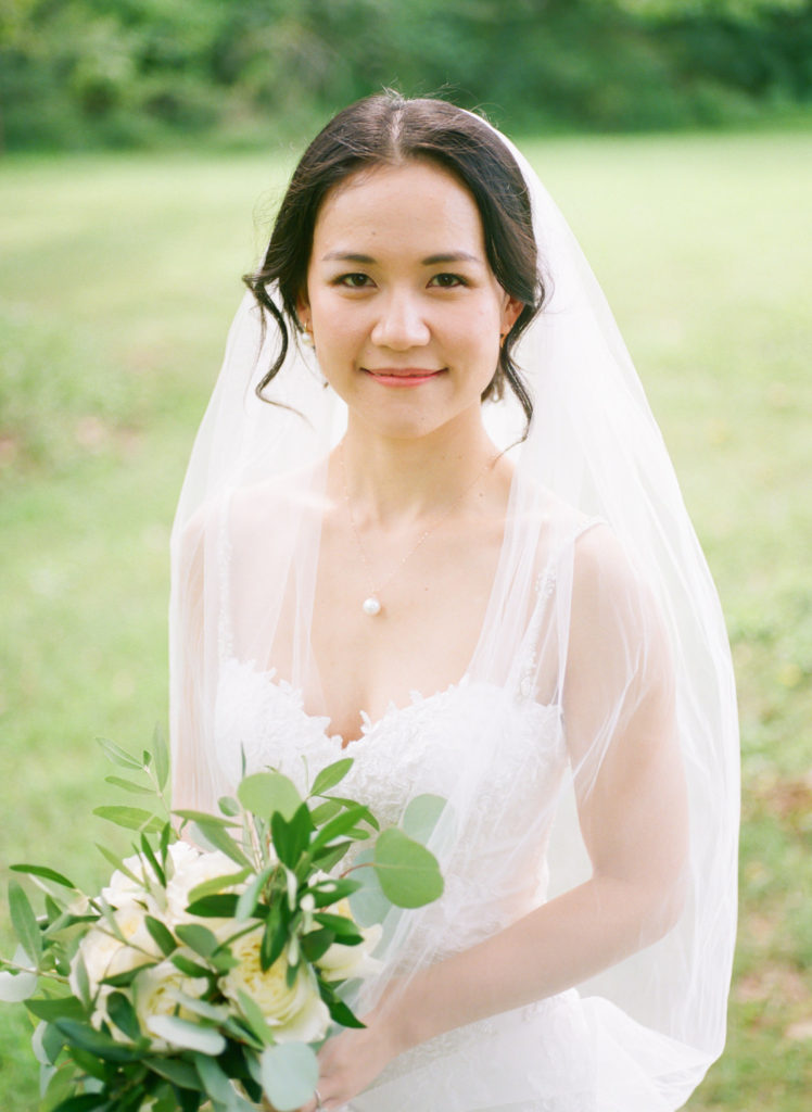 Bridal portrait at Defiance Ridge Vineyards; St. Louis fine art film wedding photographer Erica Robnett Photography