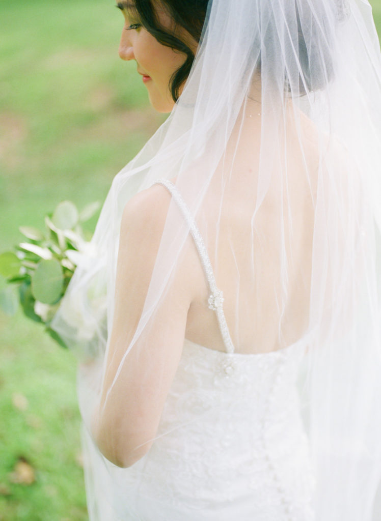 Bridal portrait at Defiance Ridge Vineyards; St. Louis fine art film wedding photographer Erica Robnett Photography