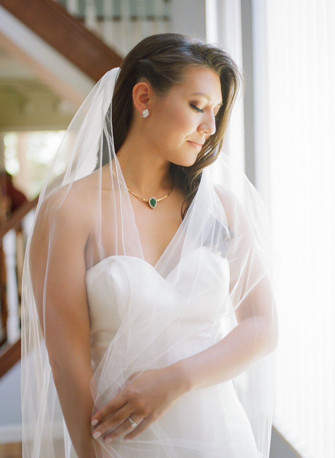 Bridal portrait; St. Louis fine art film wedding photographer Erica Robnett Photography