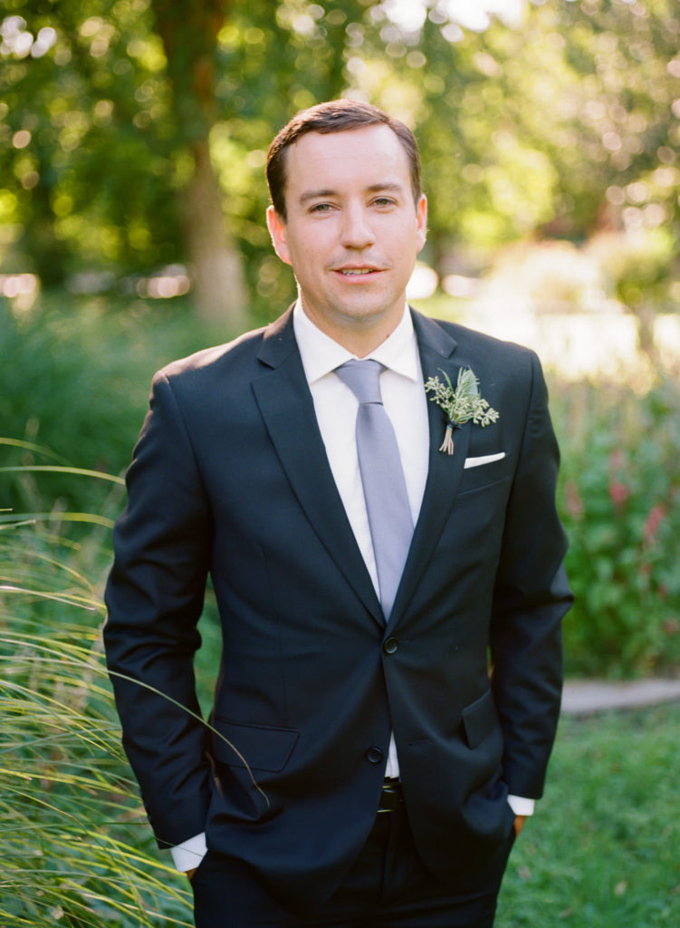 Groom portrait at Lafayette Park; St. Louis fine art film wedding photographer Erica Robnett Photography