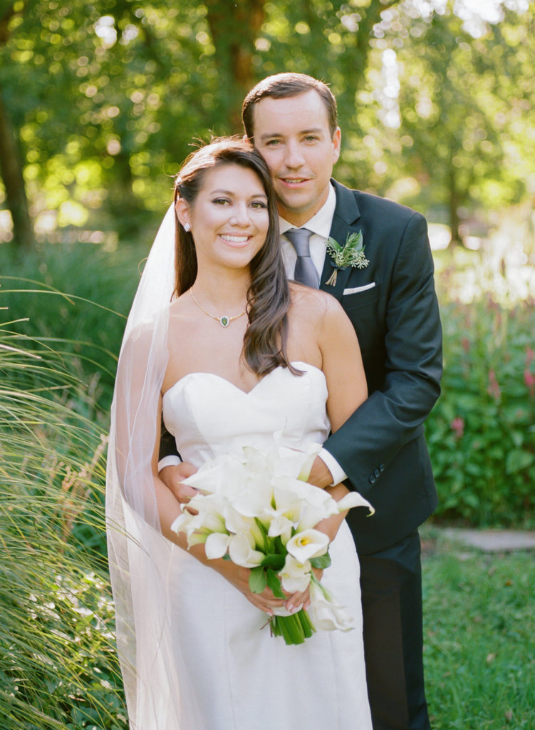 Bride and groom portrait at Lafayette Park; St. Louis fine art film wedding photographer Erica Robnett Photography
