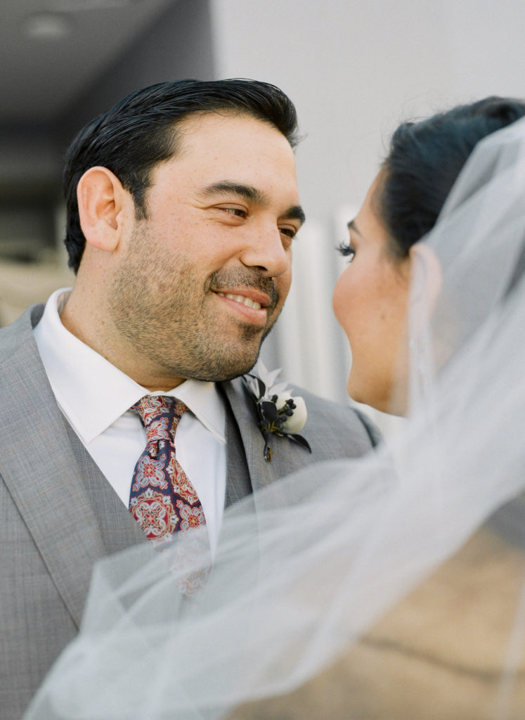 Bride and Groom portrait; St. Louis fine art film wedding photographer Erica Robnett Photography