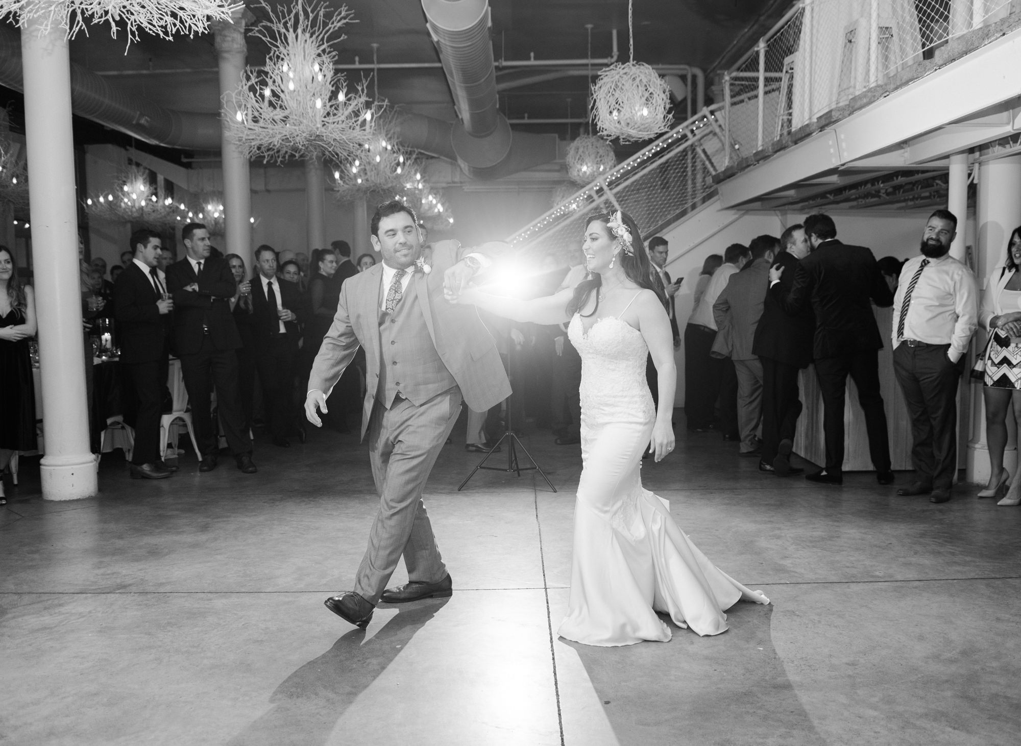 Bride and groom first dance at St. Louis wedding venue Willow; St. Louis wedding photographer