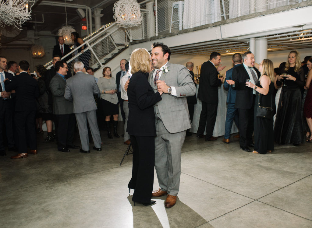 Groom and mother dance at St. Louis wedding venue Willow; St. Louis wedding photographer