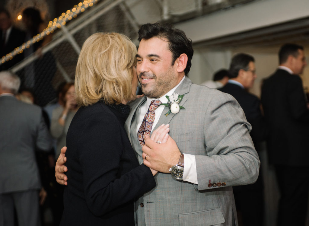 Groom and mother dance at St. Louis wedding venue Willow; St. Louis wedding photographer