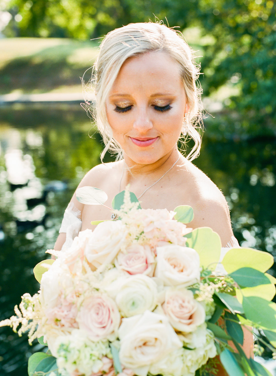 Bride at Benton Park; St. Louis fine art film photographer Erica Robnett Photography