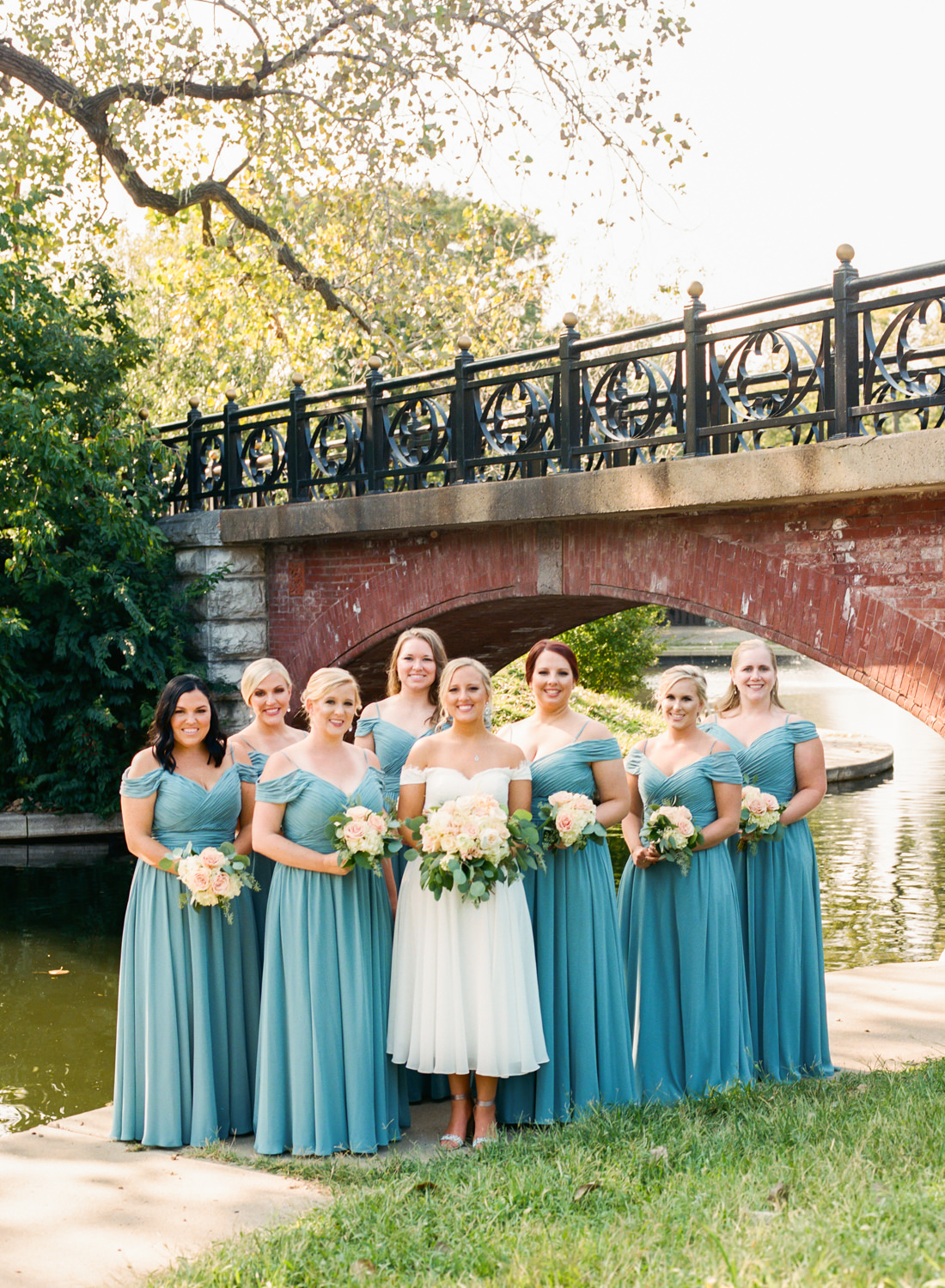 Bridesmaids at Benton Park; St. Louis fine art film photographer Erica Robnett Photography