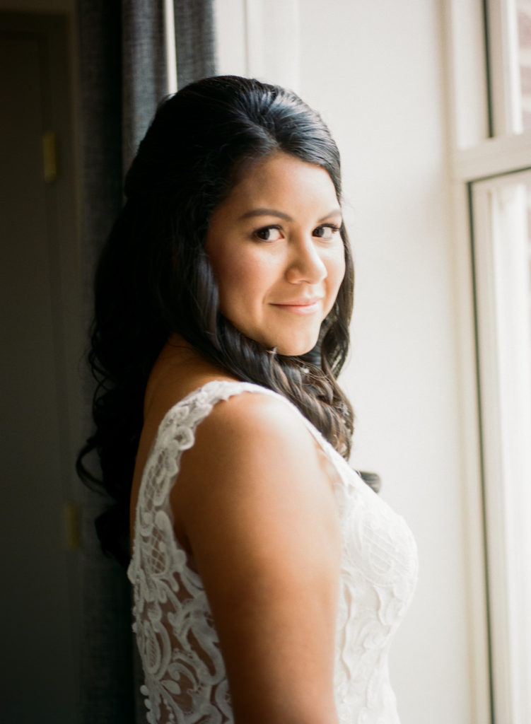 Bridal portrait; St. Louis fine art film wedding photographer Erica Robnett Photography