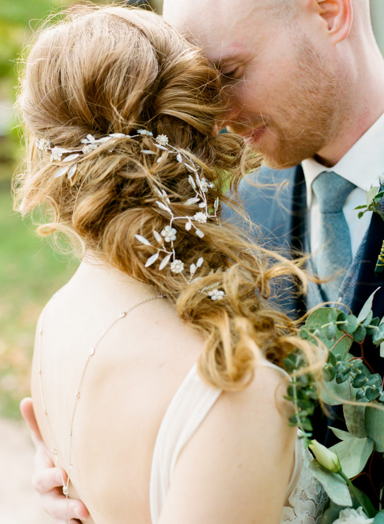 Bride and Groom Portrait; St. Louis film wedding photographer Erica Robnett Photography