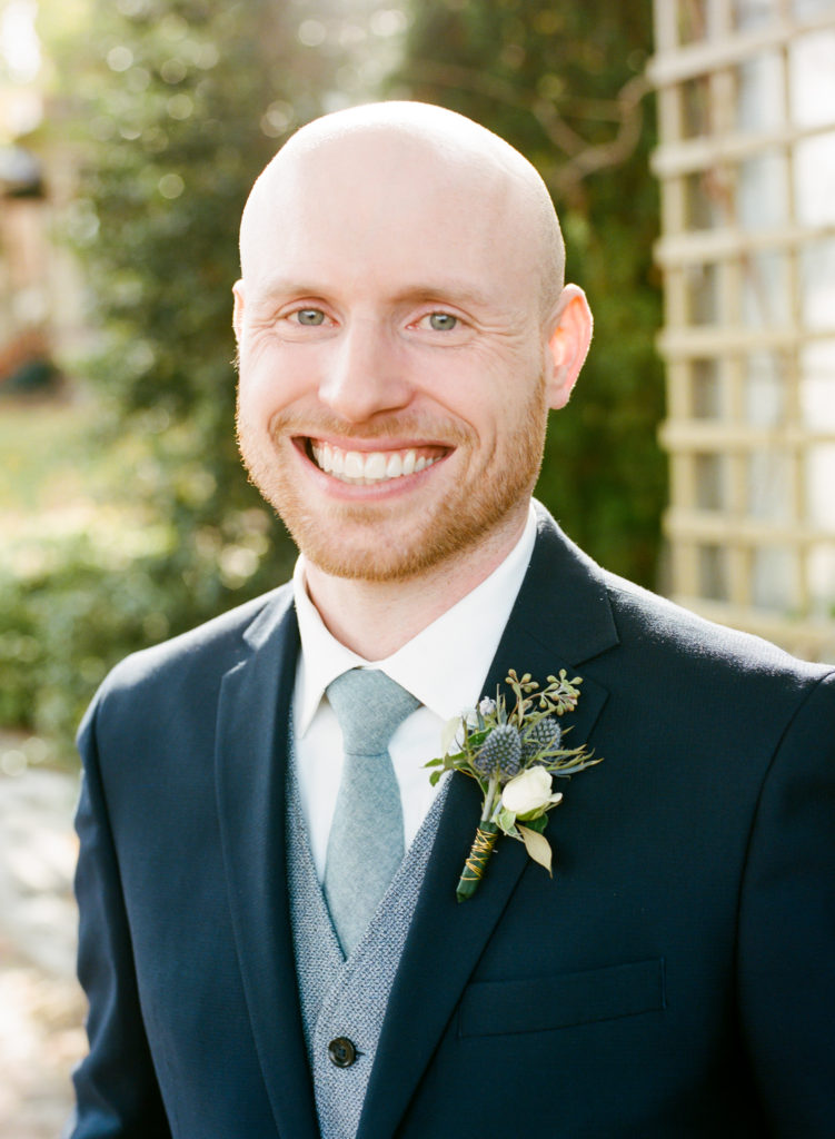 Groom's Portrait; St. Louis film wedding photographer