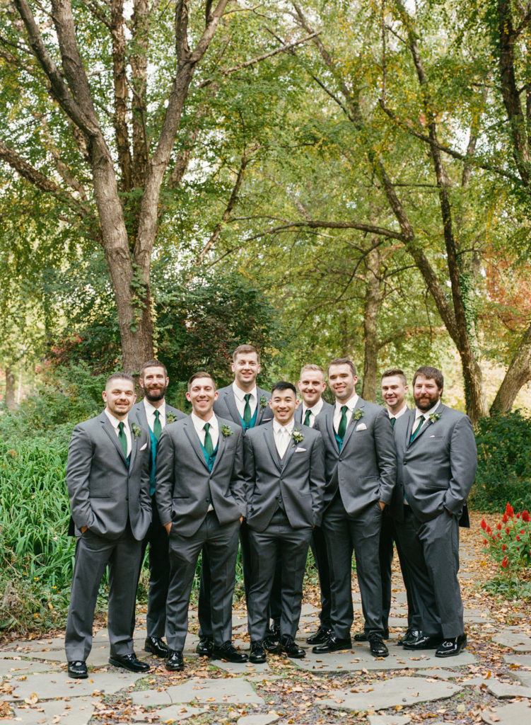 Groomsmen Portrait at Lafayette Park; St. Louis wedding photographer