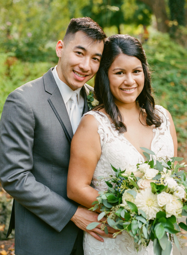 Bride and Groom Portrait; St. Louis fine art film wedding photographer Erica Robnett Photography