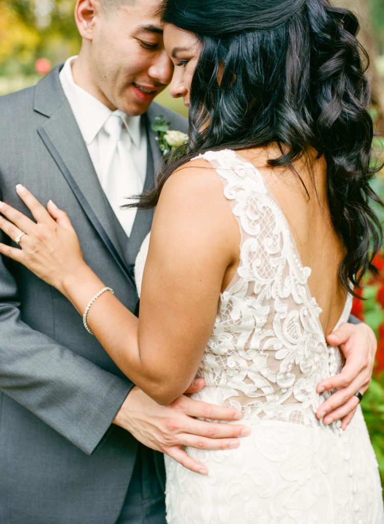 Bride and groom portrait; St. Louis fine art film wedding photographer Erica Robnett Photography