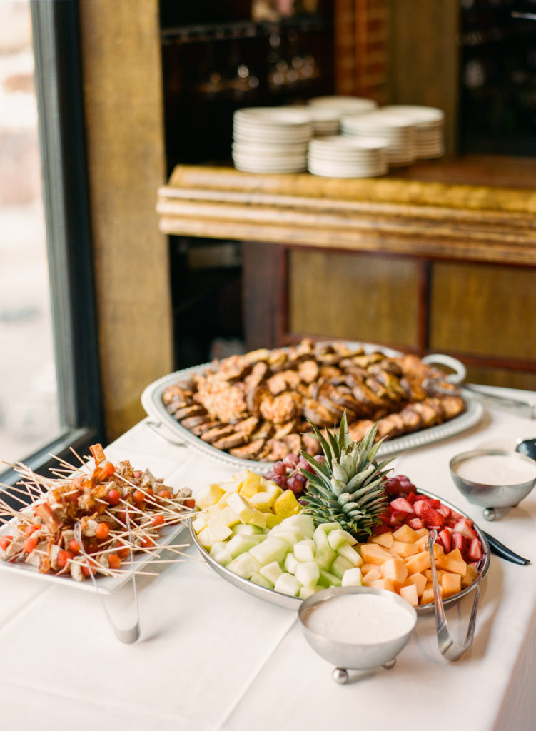 Appetizers at St. Louis wedding venue Windows on Washington