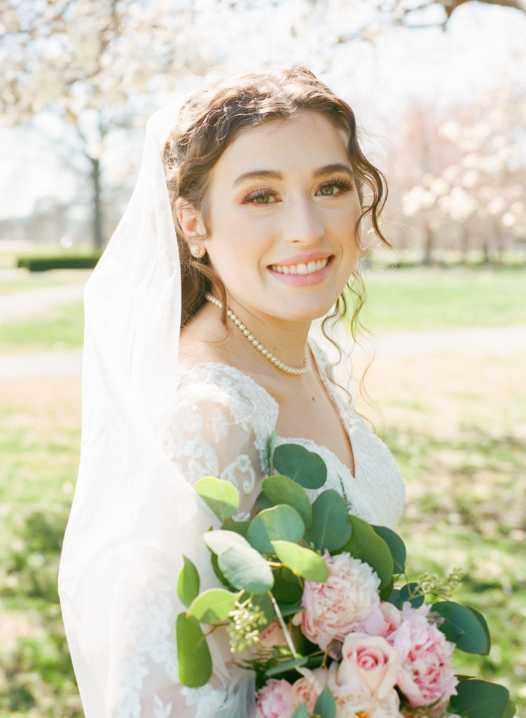 Bridal Portrait; St. Louis fine art film wedding photographer Erica Robnett Photography