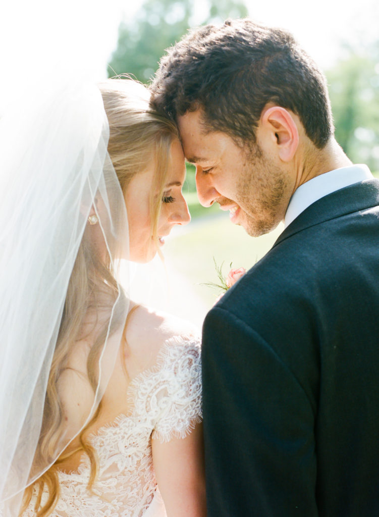 Bride and groom portrait; St. Louis fine art film wedding photographer