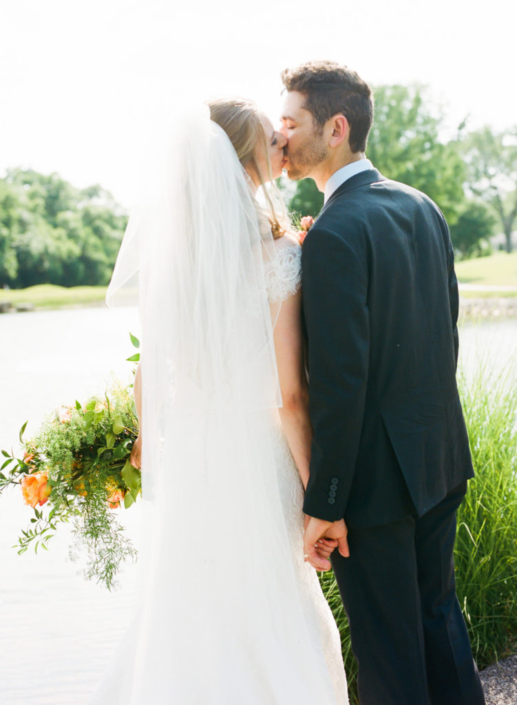 Bride and groom portrait; St. Louis fine art film wedding photographer
