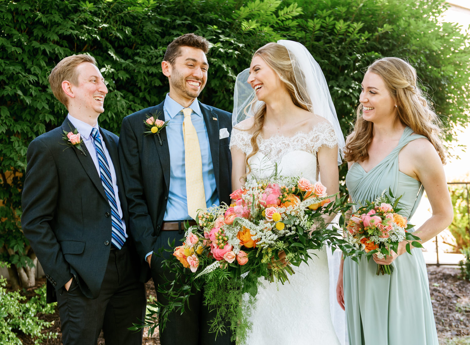 Wedding party portrait; St. Louis wedding photographer