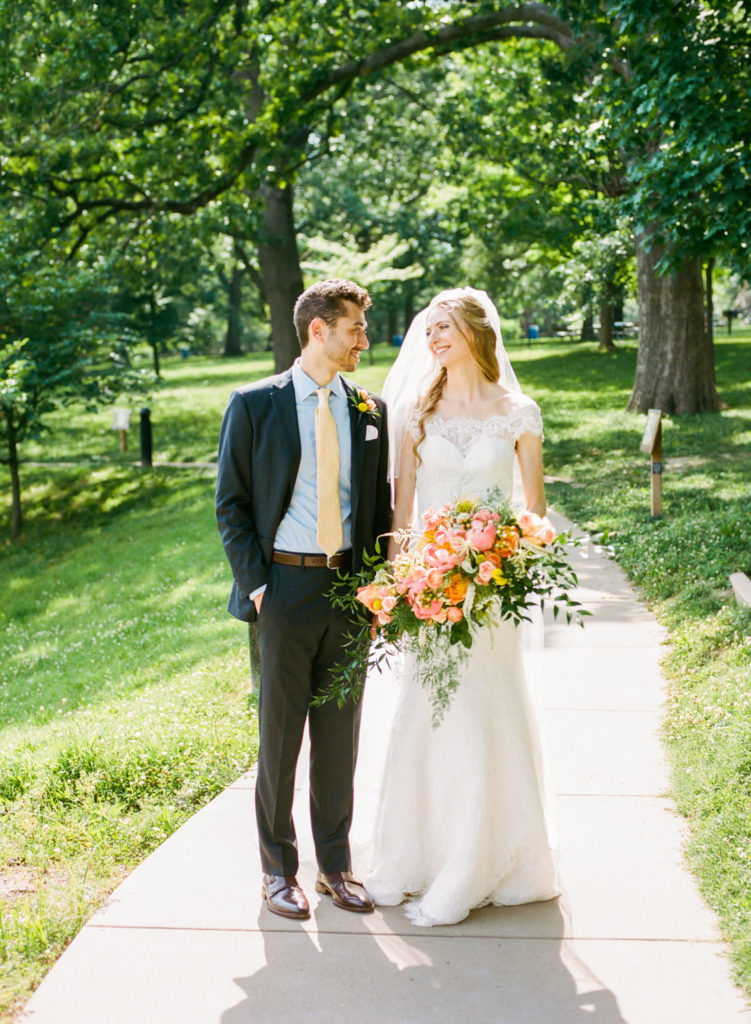 Bride and groom portrait; St. Louis wedding photographer