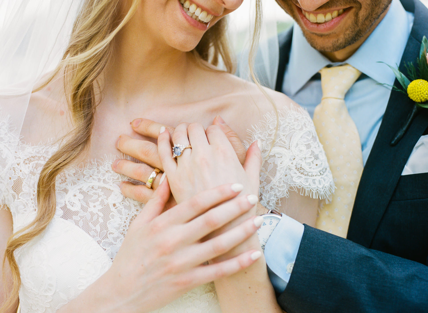 Bride and groom portrait; St. Louis fine art film wedding photographer