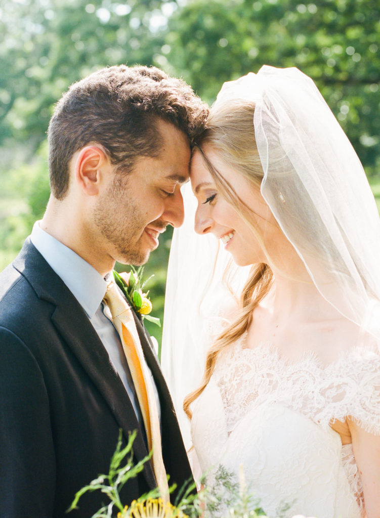 Bride and groom portrait; St. Louis fine art film wedding photographer