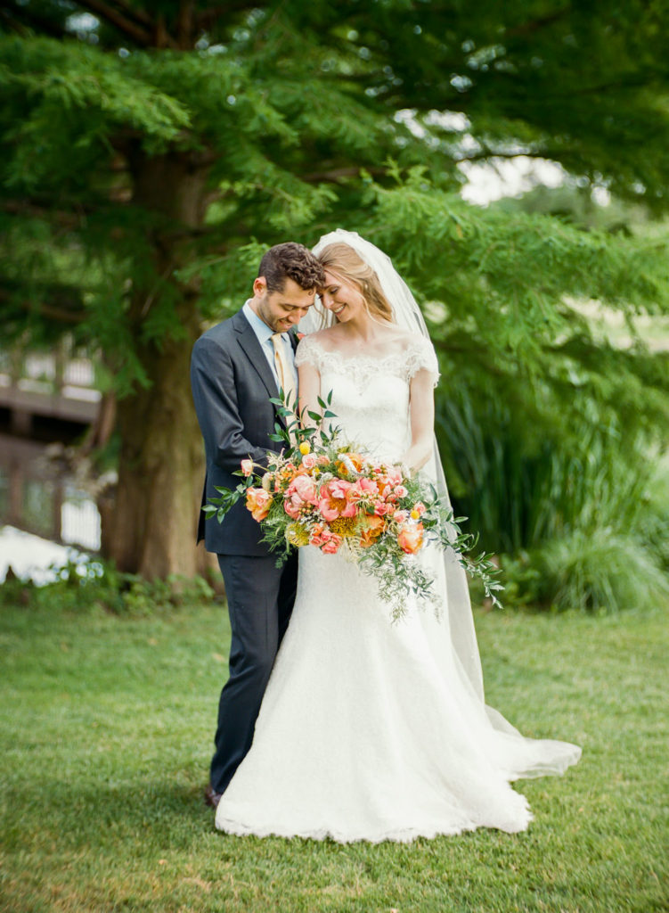 Bride and groom portrait; St. Louis fine art film wedding photographer