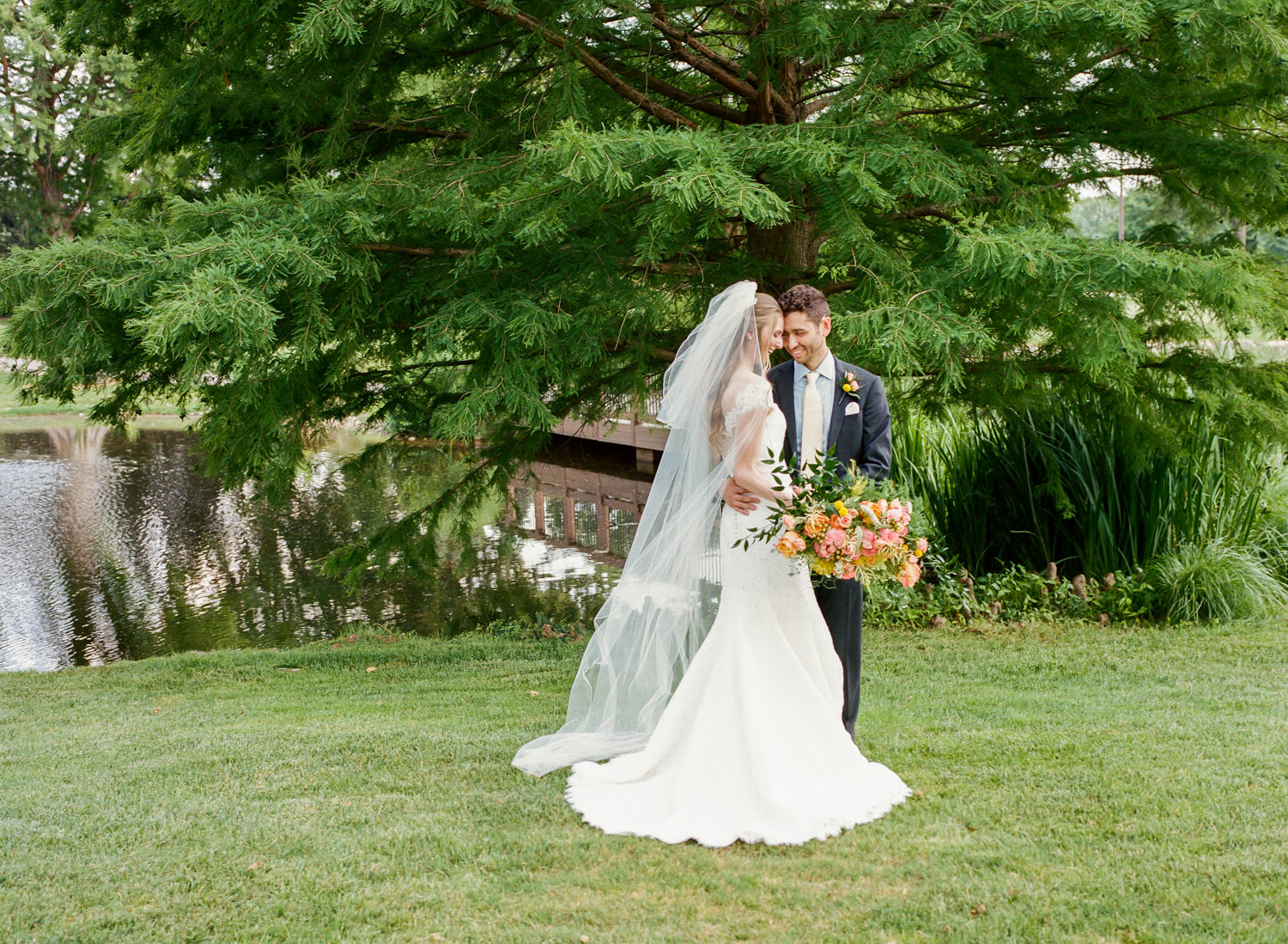 Bride and groom portrait; St. Louis wedding photographer