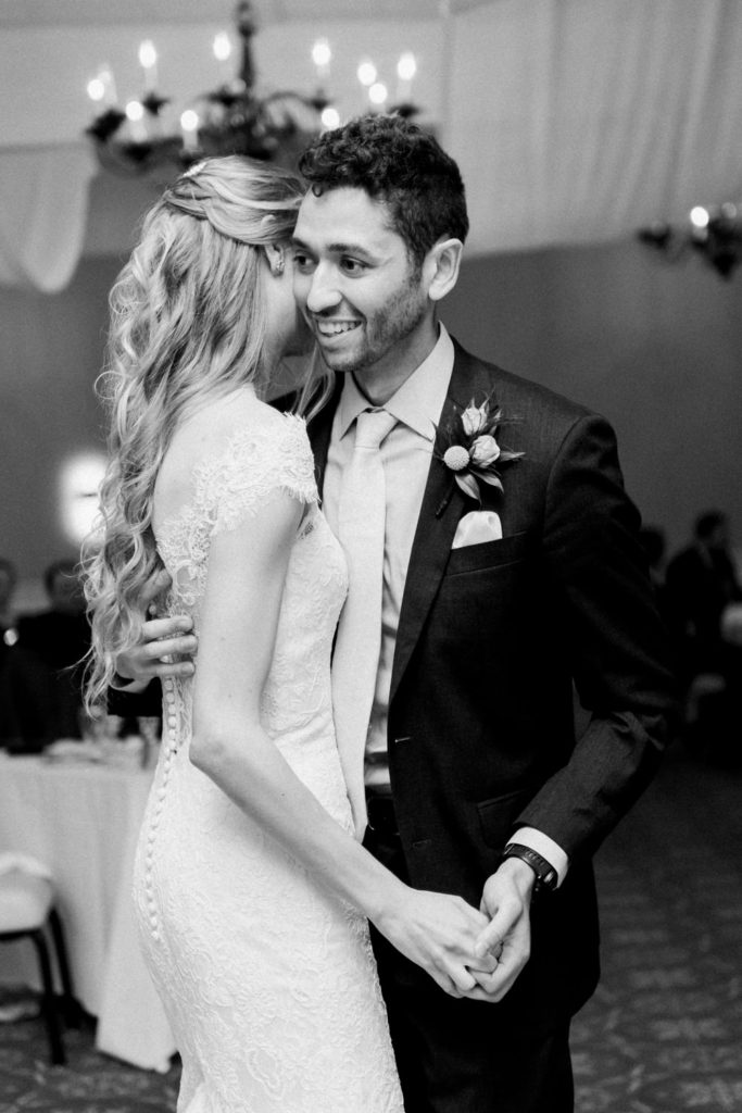 Bride and groom first dance; St. Louis wedding photographer