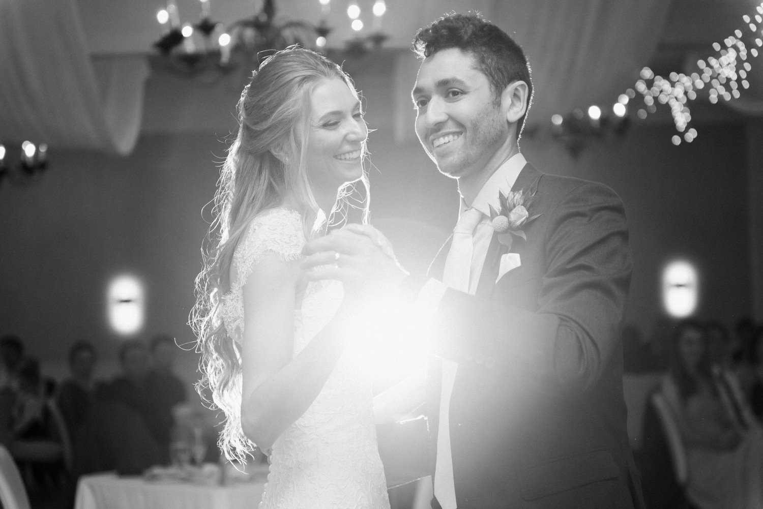 Bride and groom first dance; St. Louis wedding photographer