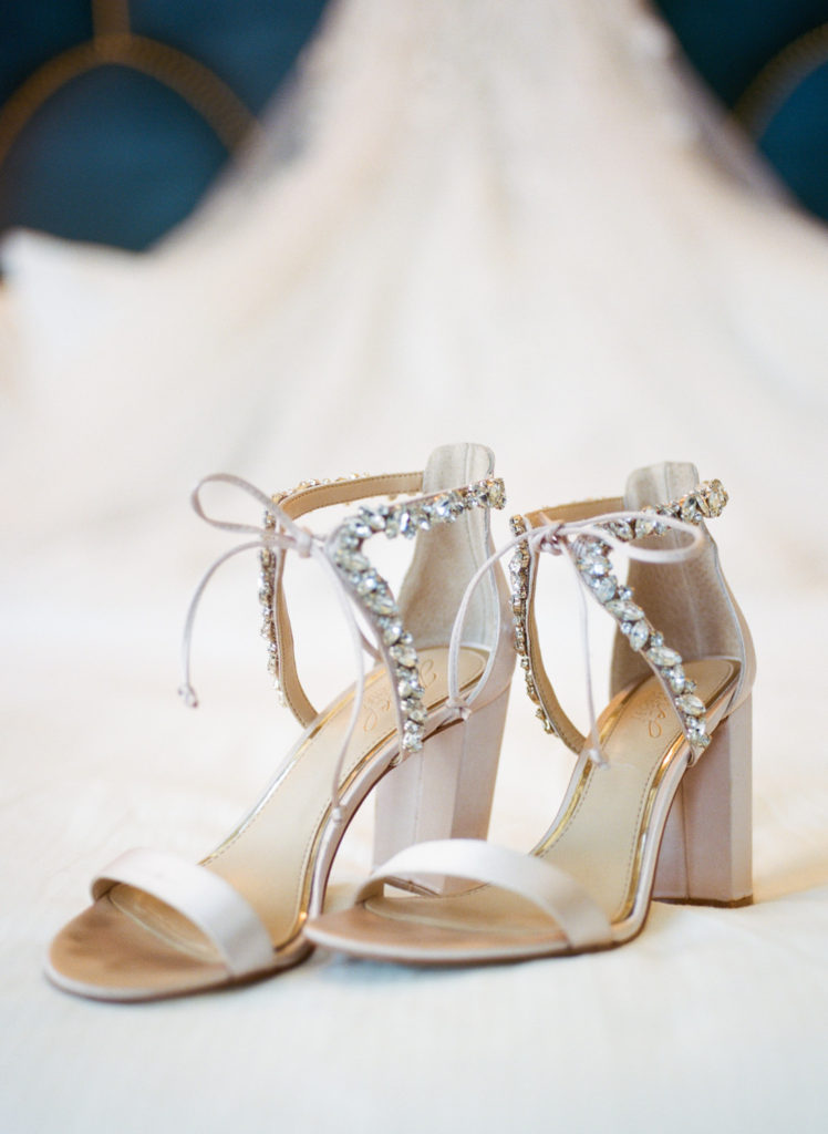 Bridal shoes; St. Louis fine art film wedding photographer