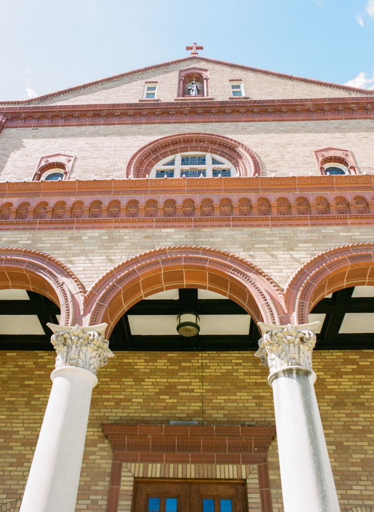 St. Louis wedding venue Our Lady of Sorrows; St. Louis fine art film wedding photographer