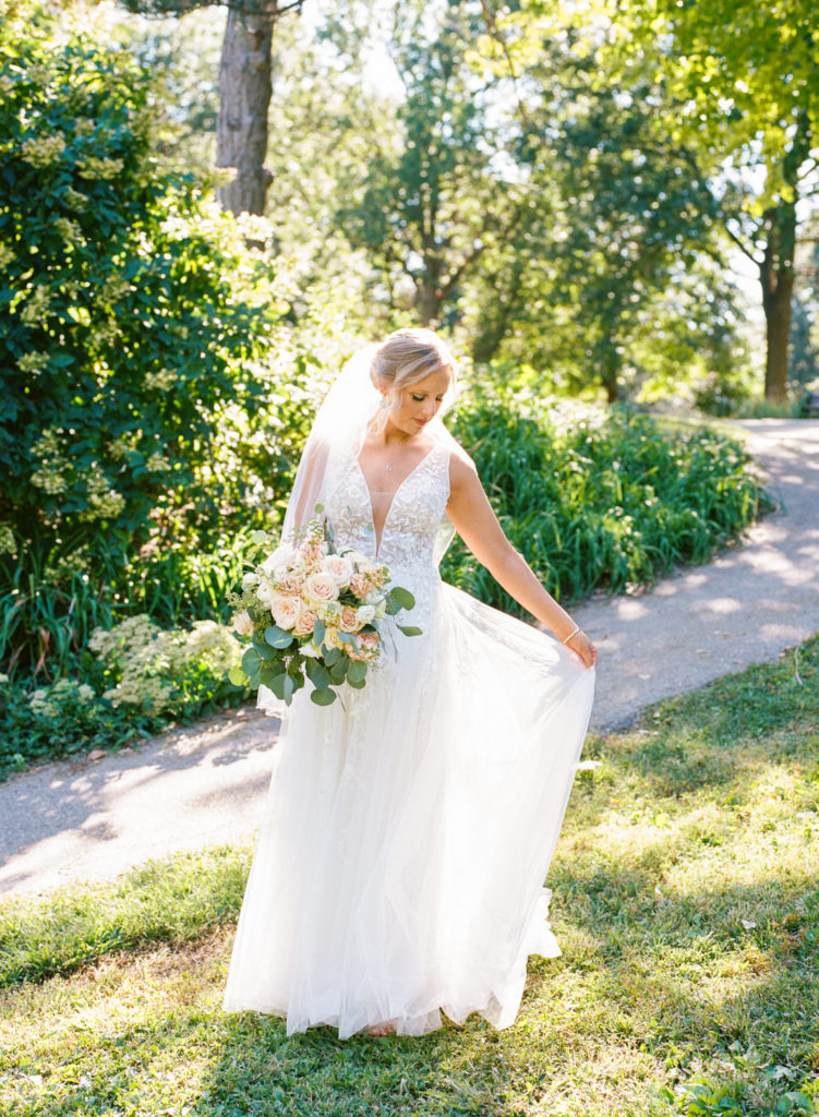 Bride portrait at Lafayette Park; St. Louis fine art film wedding photographer Erica Robnett Photography