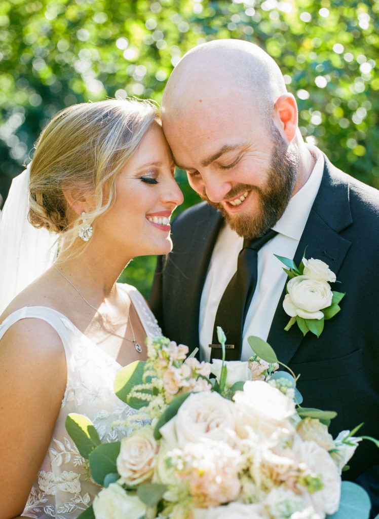 Bride and groom portrait at Lafayette Park; St. Louis fine art film wedding photographer Erica Robnett Photography