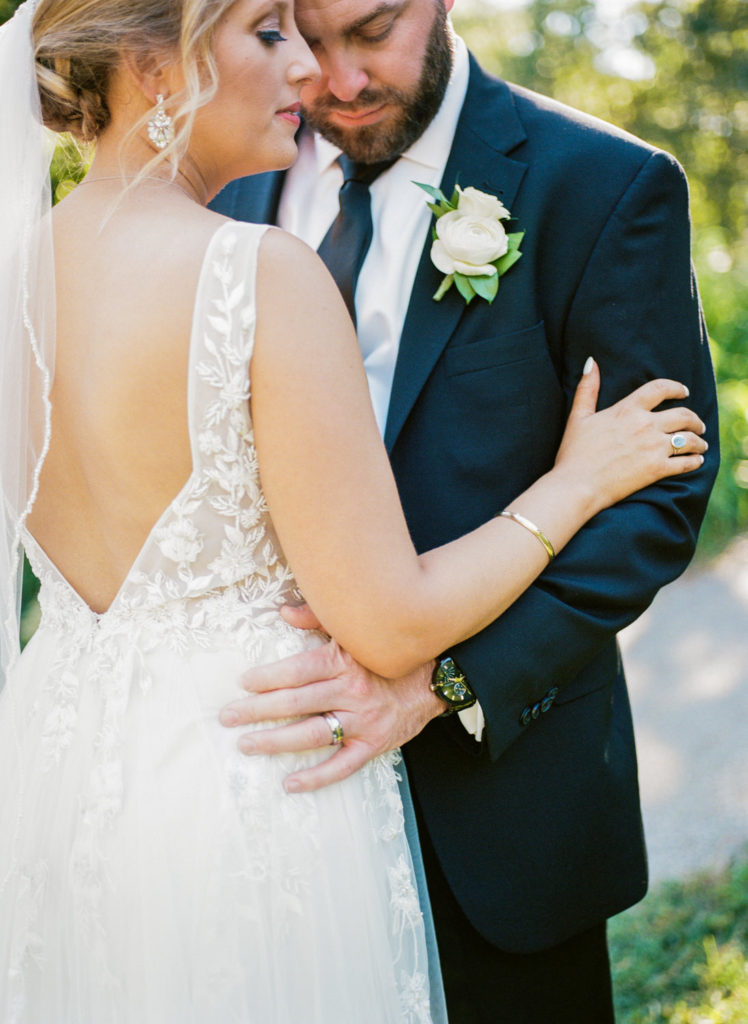 Bride and groom portrait at Lafayette Park; St. Louis fine art film wedding photographer Erica Robnett Photography