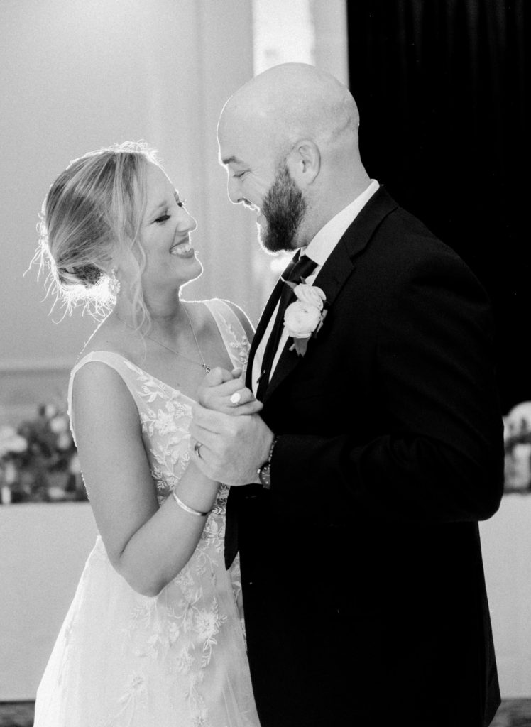Bride and groom first dance; St. Louis fine art film wedding photographer